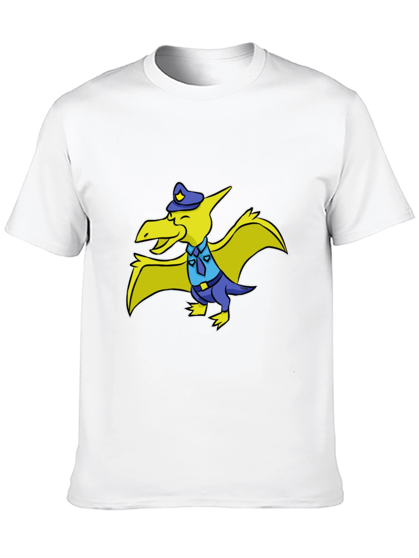 Police Pterodactyl T-Shirt - Funny Cartoon Dino Tee