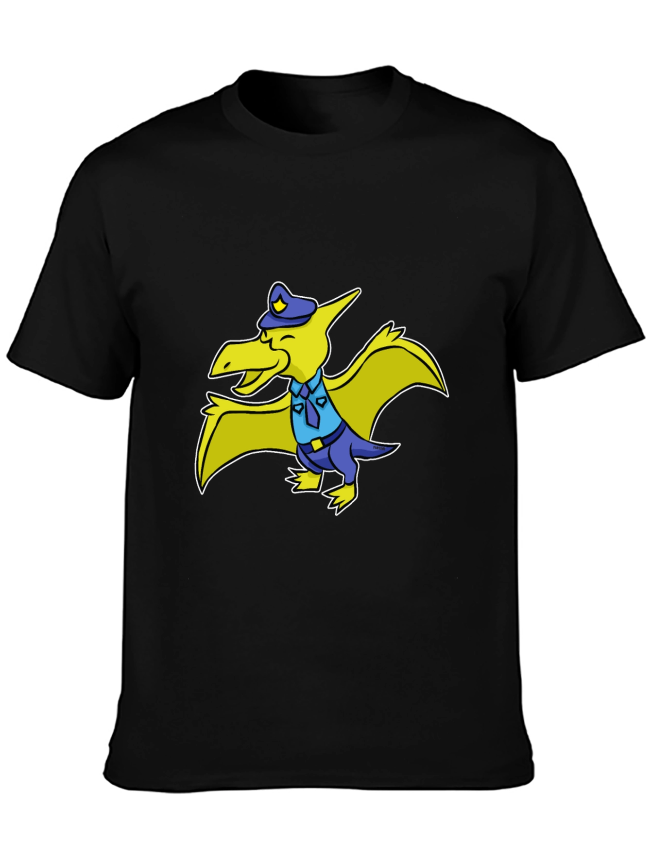Police Pterodactyl T-Shirt - Funny Cartoon Dino Tee