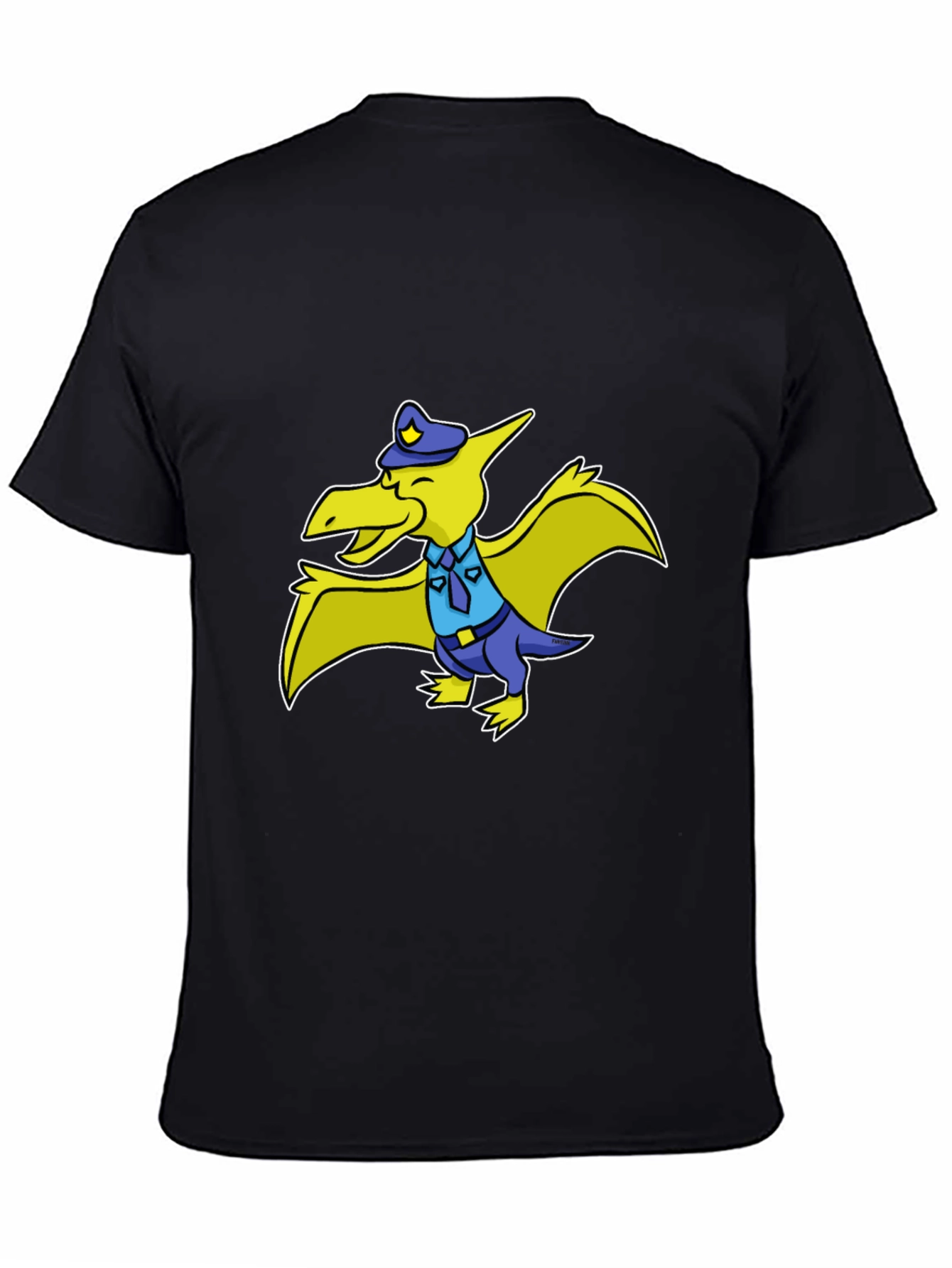 Police Pterodactyl T-Shirt - Funny Cartoon Dino Tee