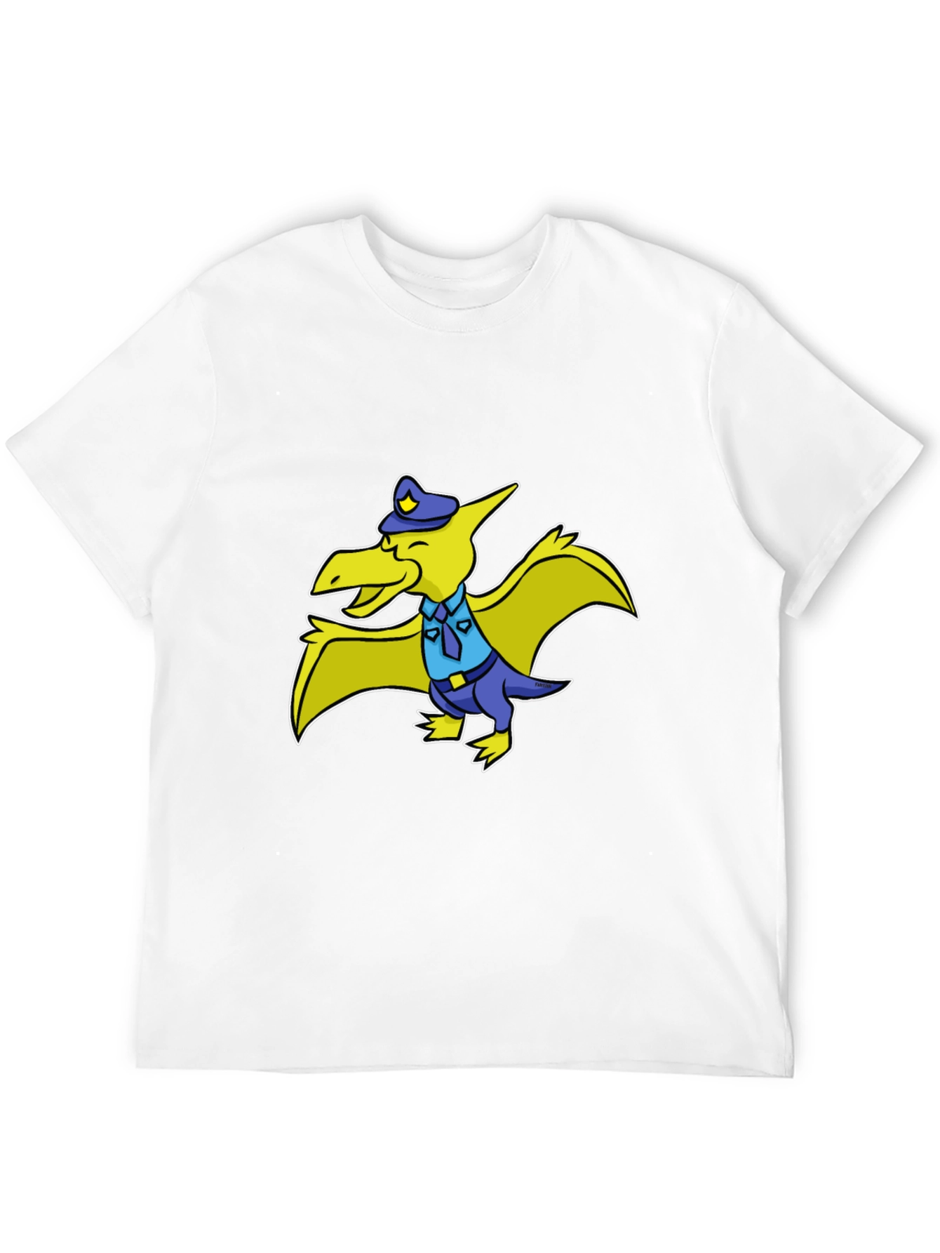 Police Pterodactyl T-Shirt - Funny Cartoon Dino Tee