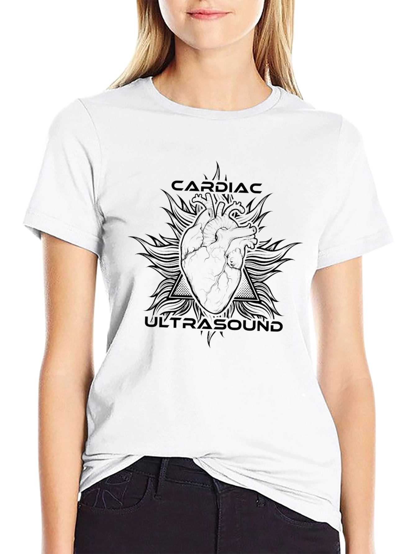 Cardiac Ultrasound Graphic Tee - Medical Anatomy Shirt