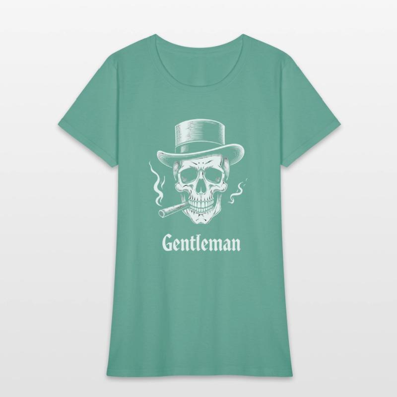 Gentleman Skull Vintage Style T-Shirt