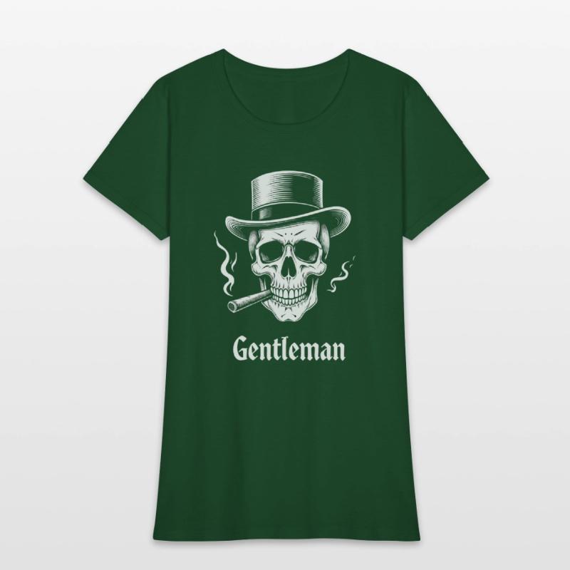Gentleman Skull Vintage Style T-Shirt