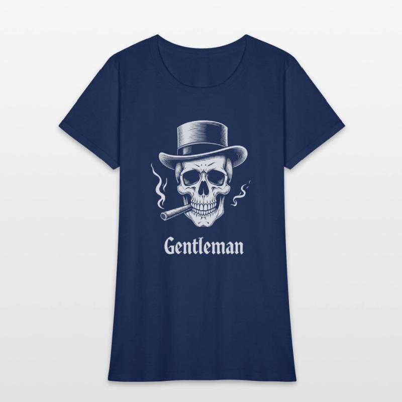 Gentleman Skull Vintage Style T-Shirt