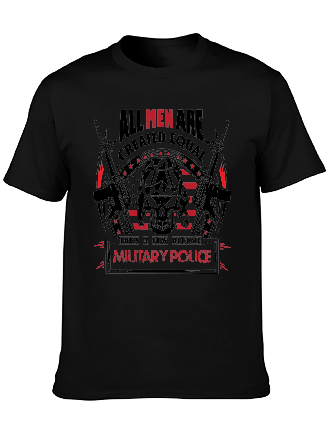 Military Police T-Shirt - Equal Skull Graphic
