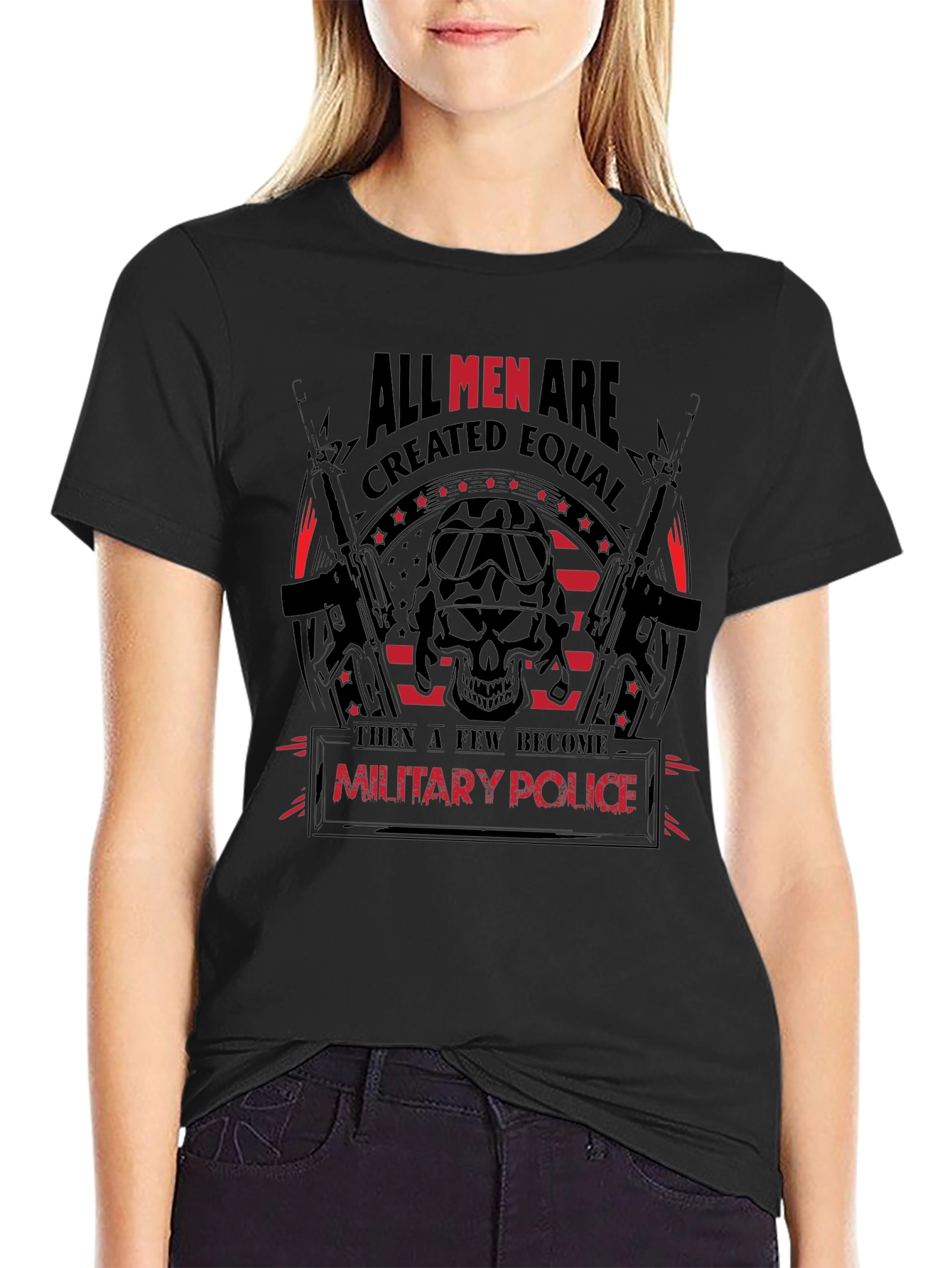 Military Police T-Shirt - Equal Skull Graphic