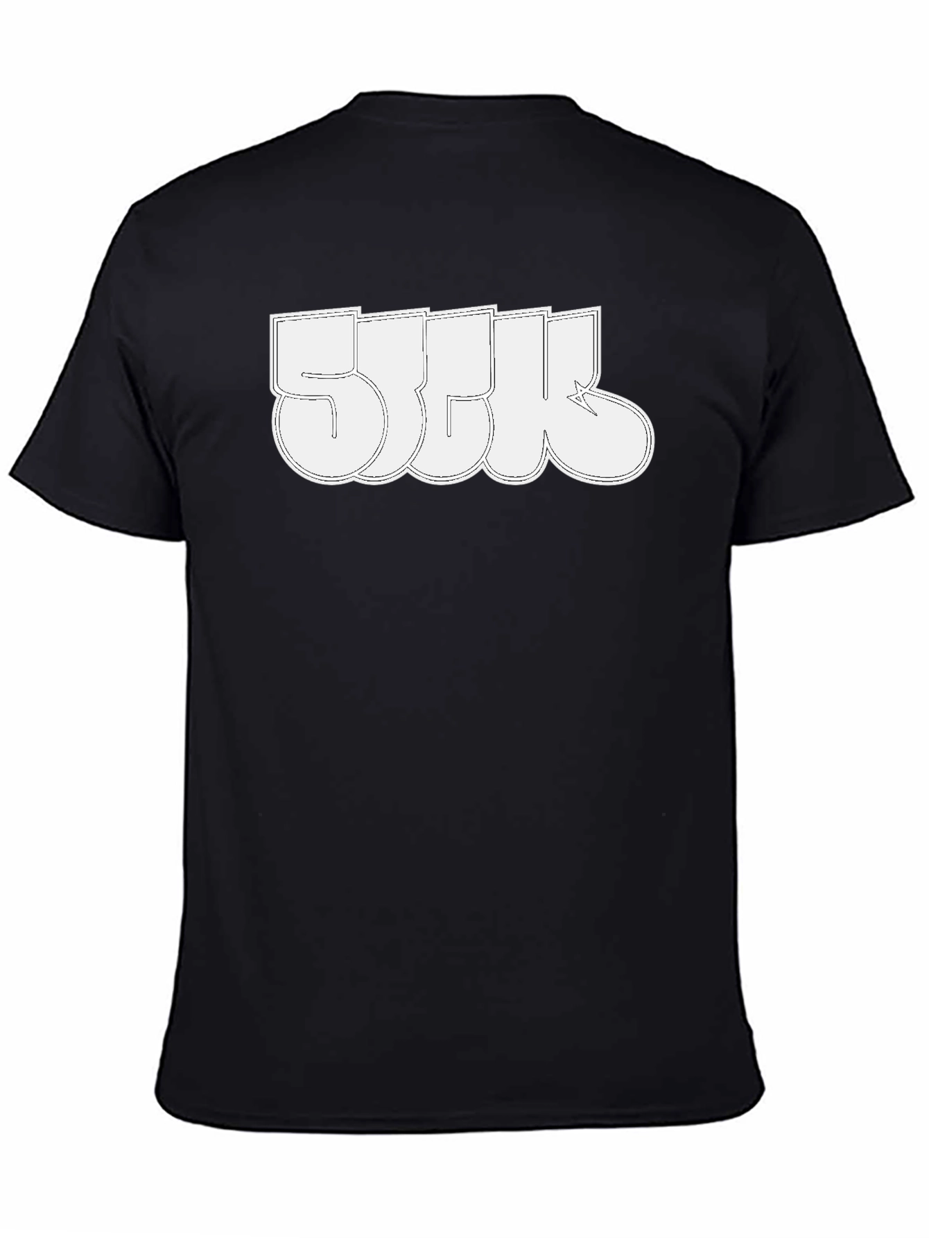 Cool Black T-Shirt with White Graphic Print