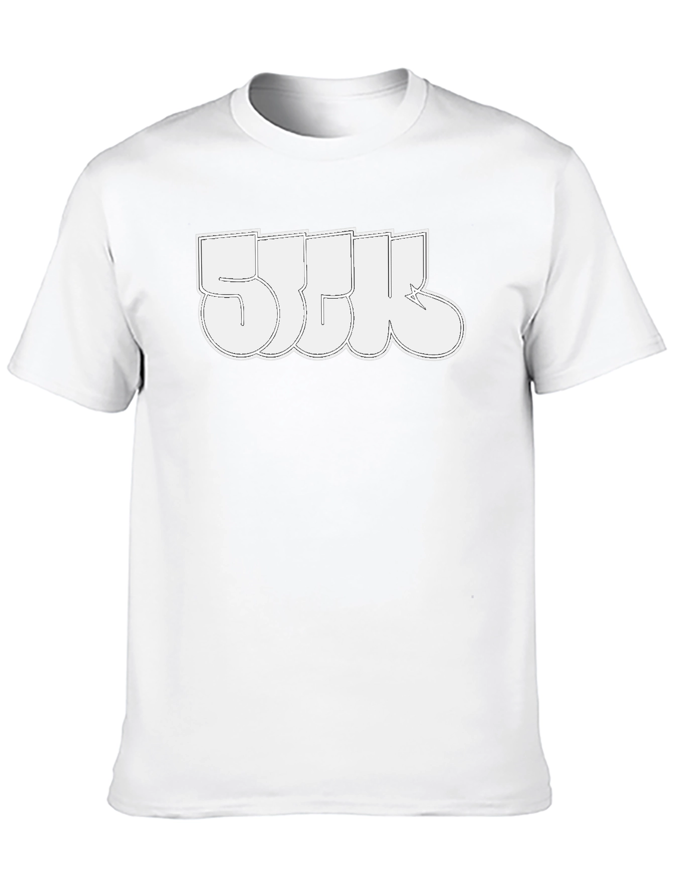 Cool Black T-Shirt with White Graphic Print