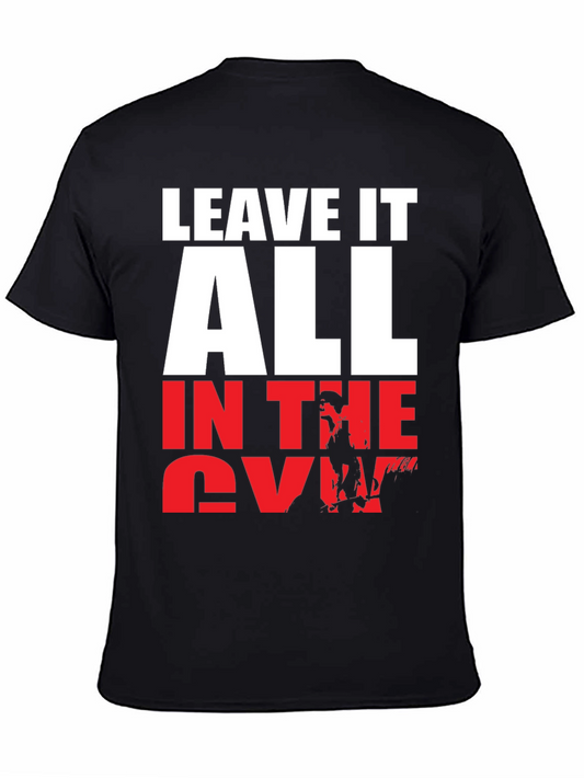 Leave It All In The Gym Graphic Tee - Black