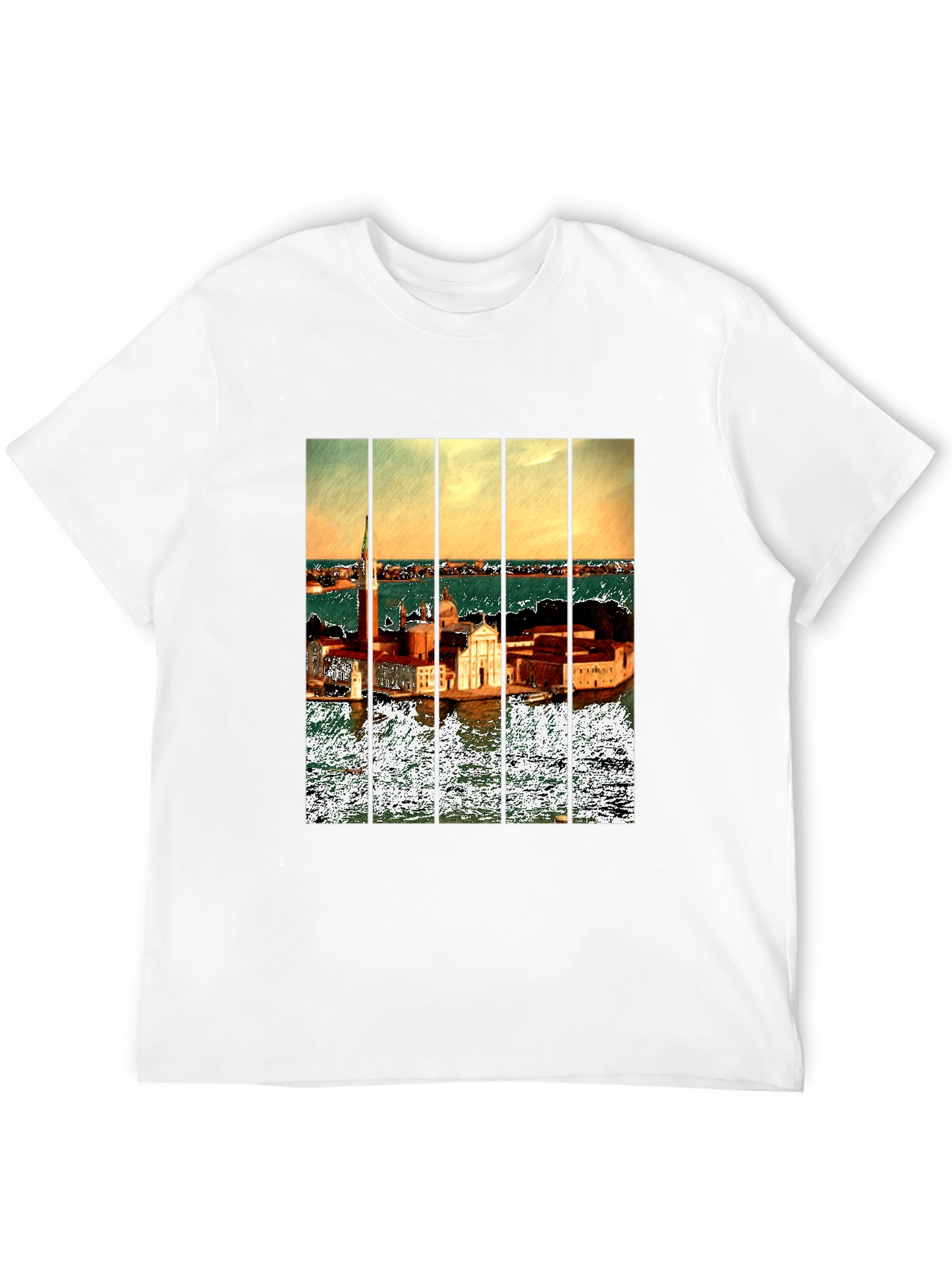 Venice T-Shirt: Artistic Cityscape Tee for Men