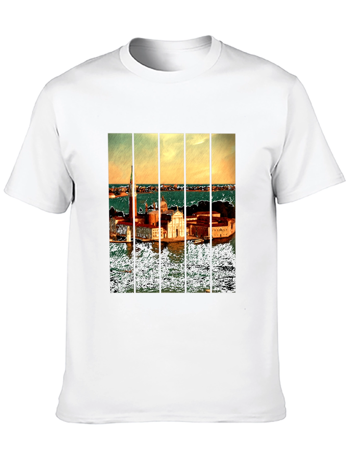 Venice T-Shirt: Artistic Cityscape Tee for Men