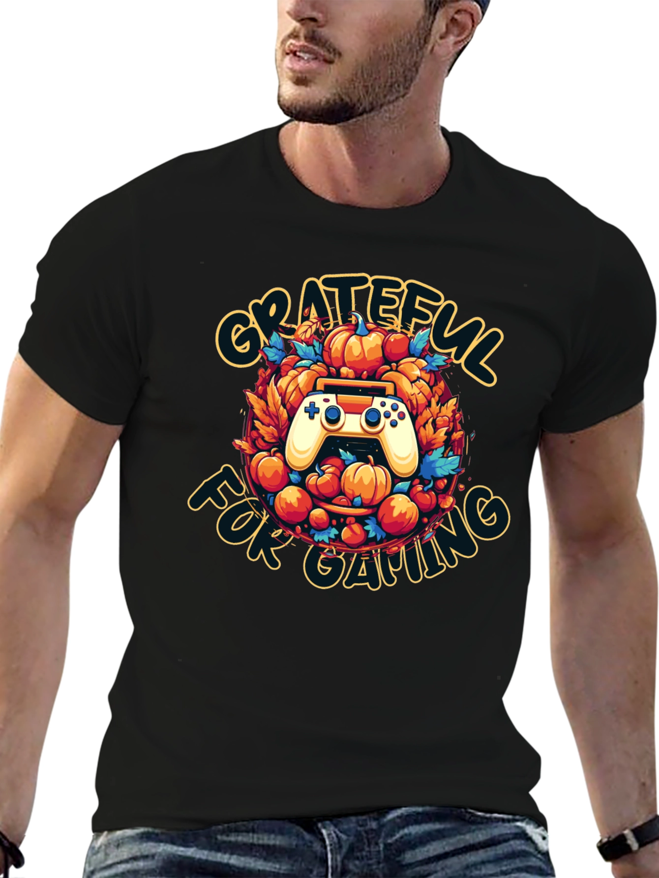 Grateful for Gaming T-Shirt - Gamer Thanksgiving Tee