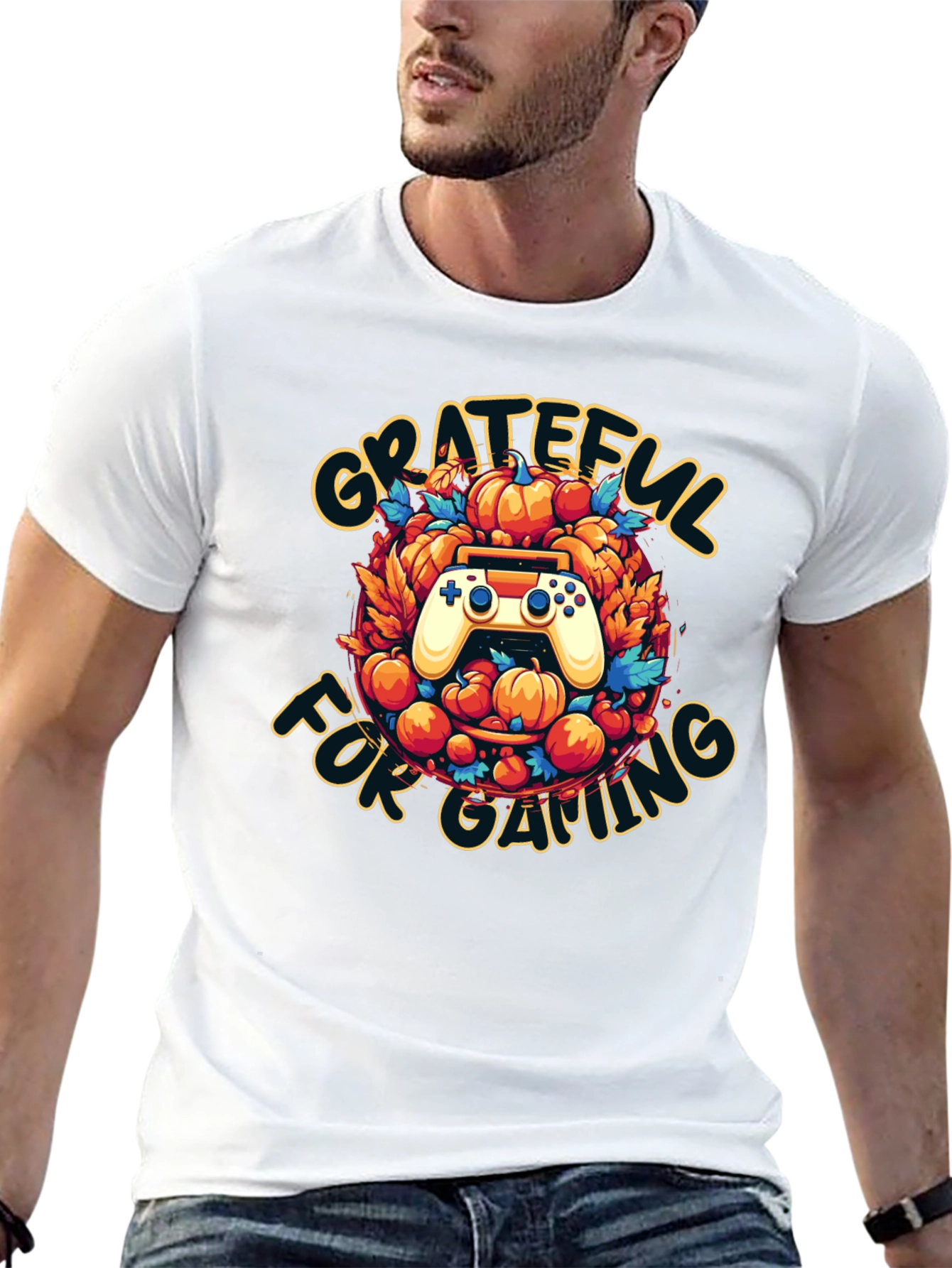 Grateful for Gaming T-Shirt - Gamer Thanksgiving Tee