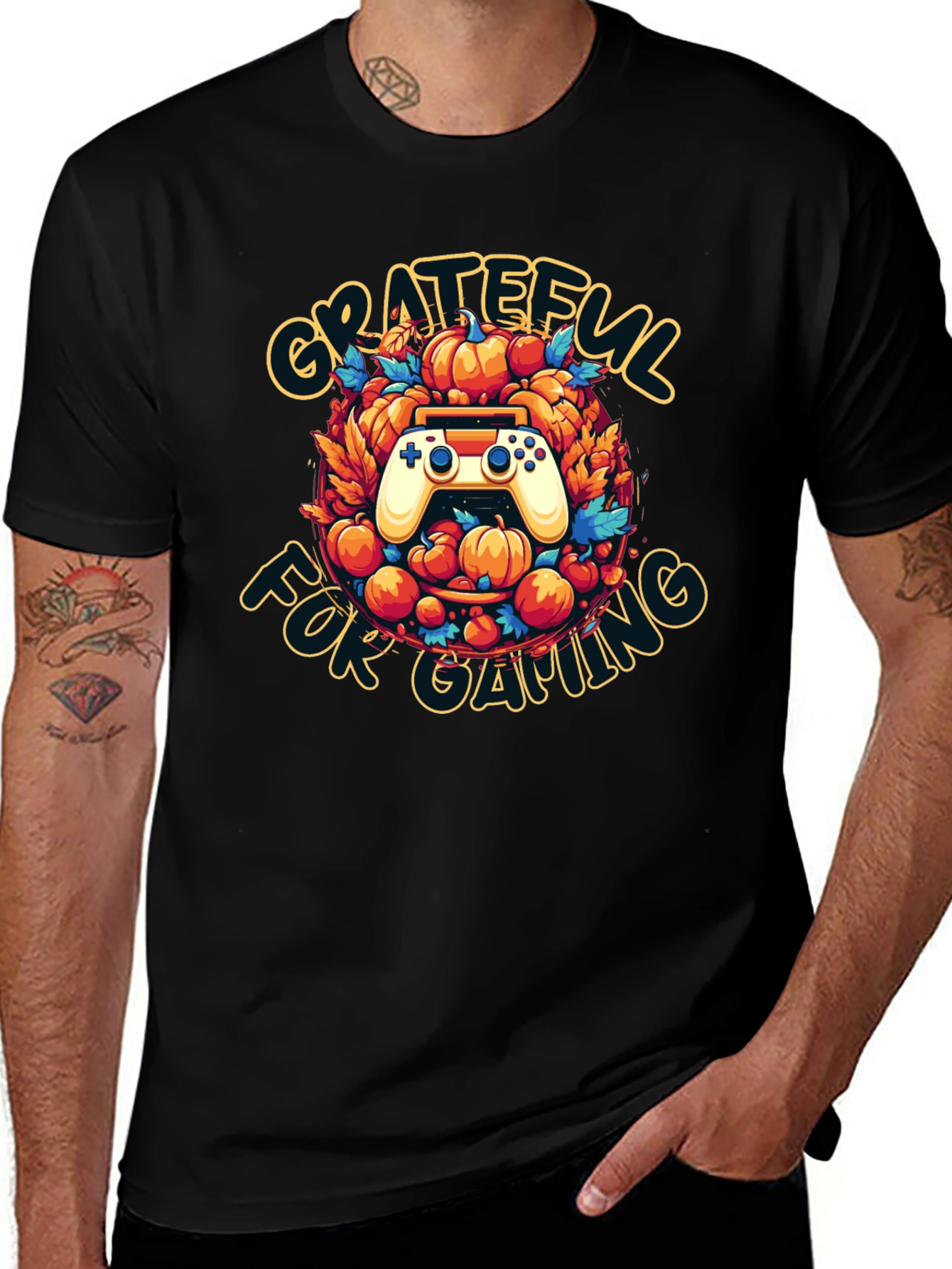 Grateful for Gaming T-Shirt - Gamer Thanksgiving Tee