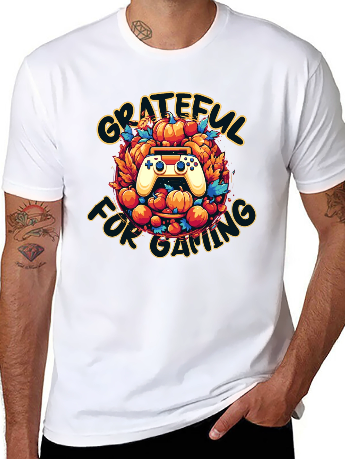 Grateful for Gaming T-Shirt - Gamer Thanksgiving Tee