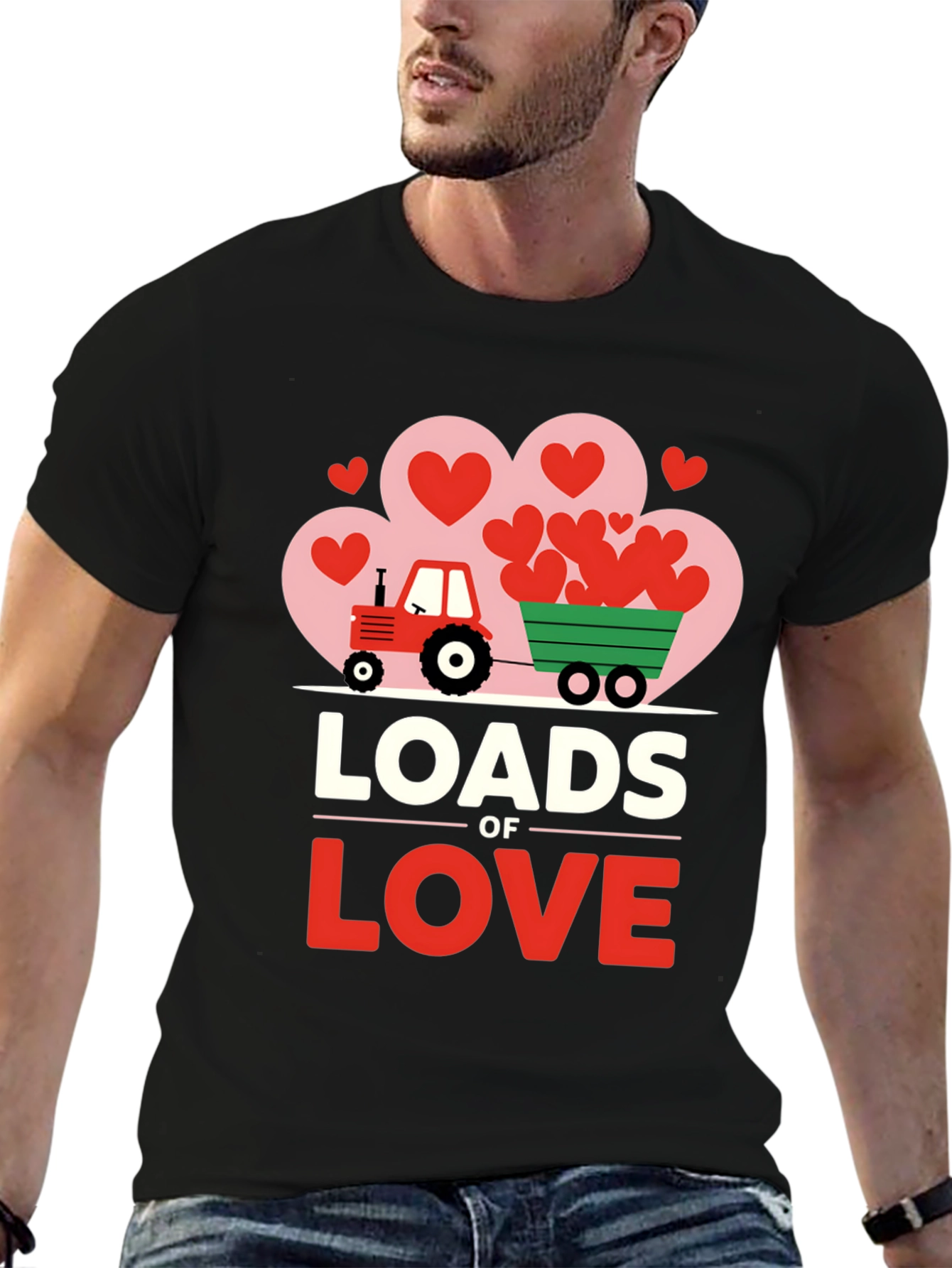 Loads of Love Tractor Valentines Day T-Shirt