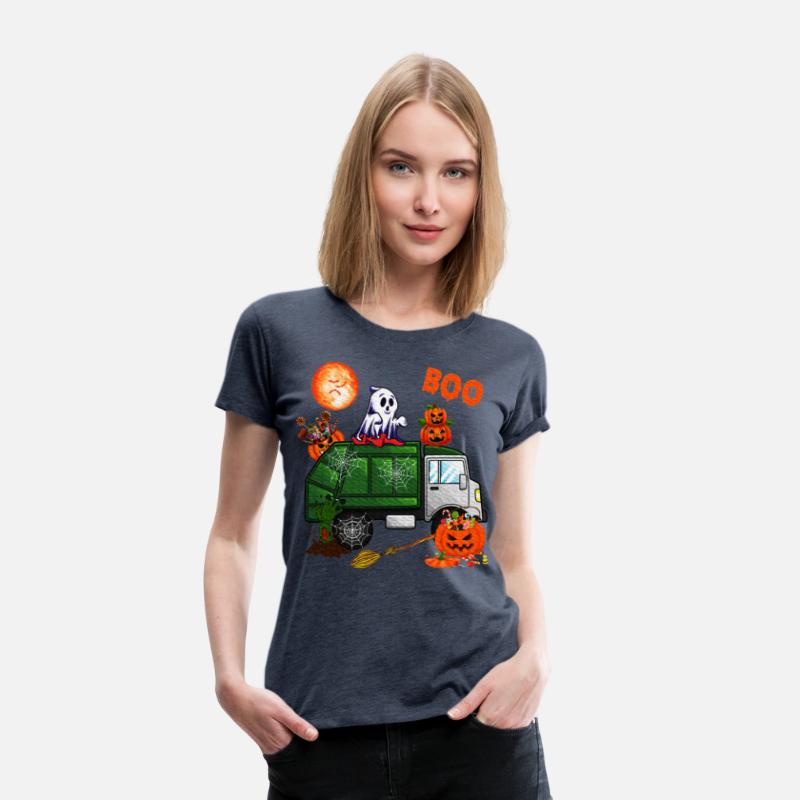 Ghost Driving Garbage Truck With Candy Bag Pumpkin