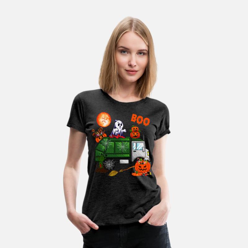 Ghost Driving Garbage Truck With Candy Bag Pumpkin