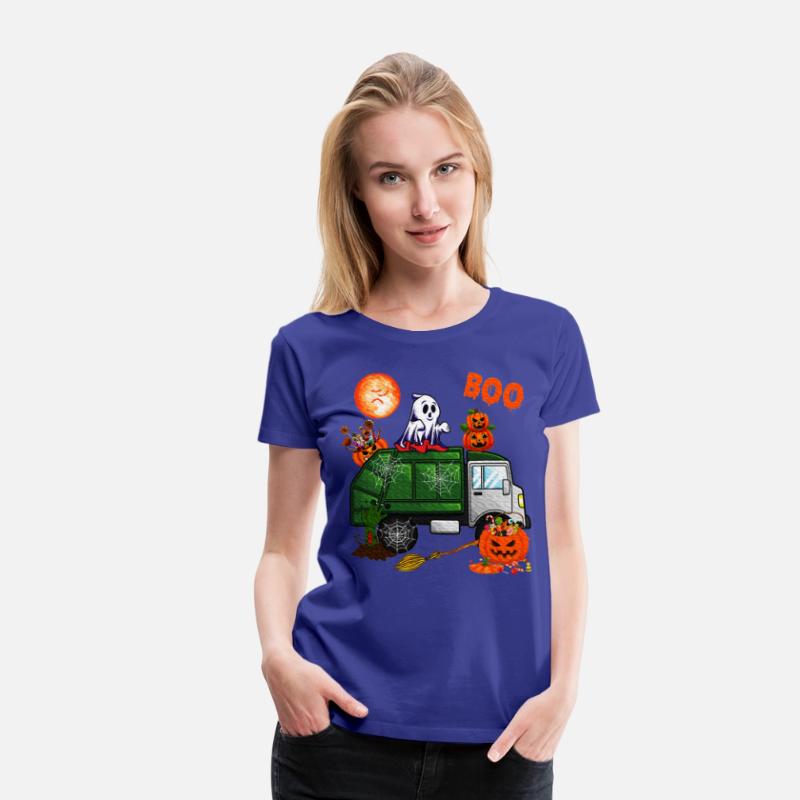 Ghost Driving Garbage Truck With Candy Bag Pumpkin