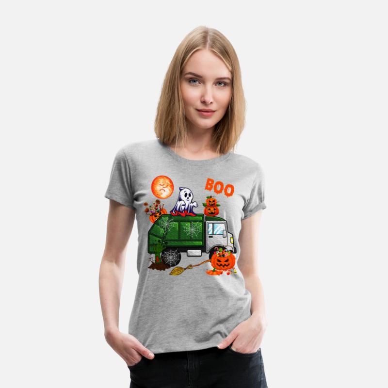 Ghost Driving Garbage Truck With Candy Bag Pumpkin