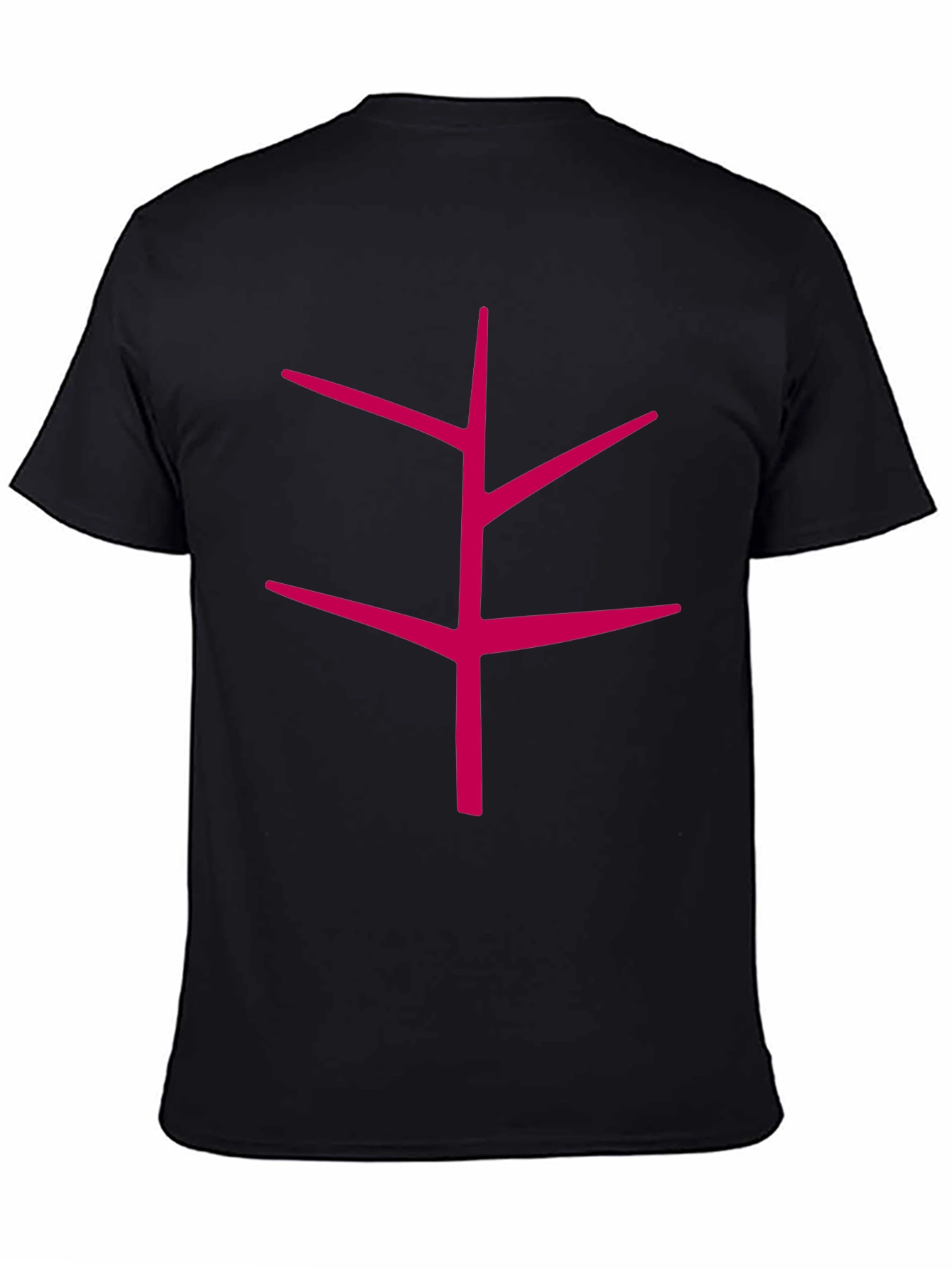 Modern Tree Branch Graphic Black T-Shirt
