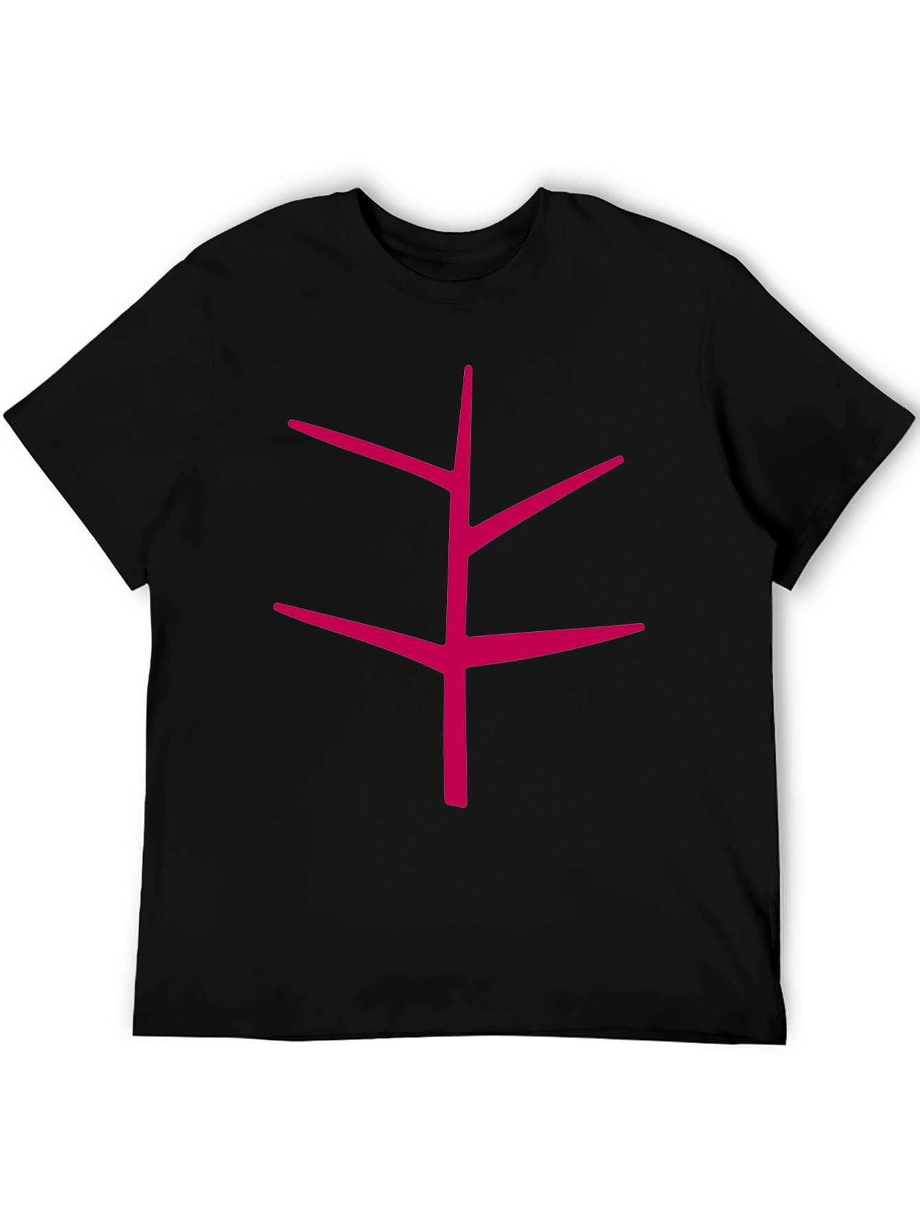 Modern Tree Branch Graphic Black T-Shirt