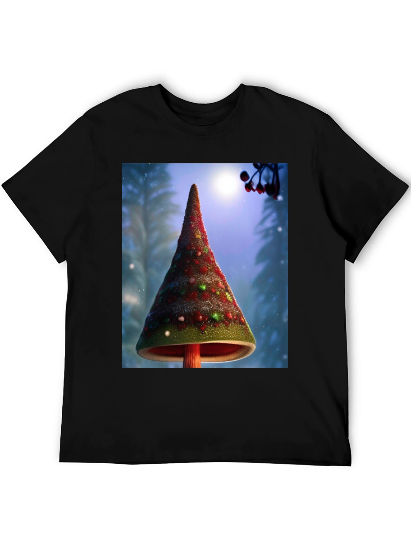 Christmas Tree Mushroom Graphic Tee
