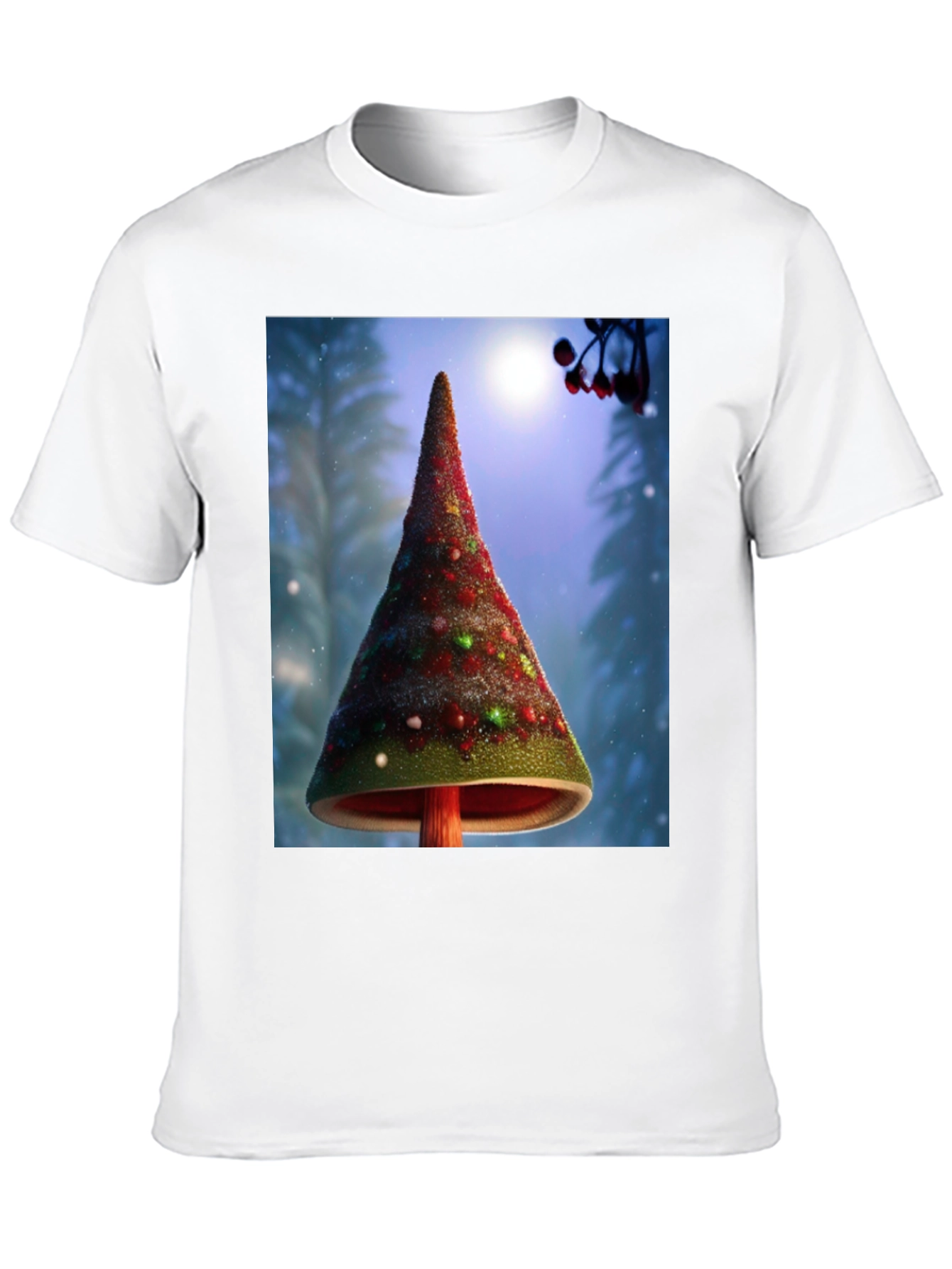 Christmas Tree Mushroom Graphic Tee