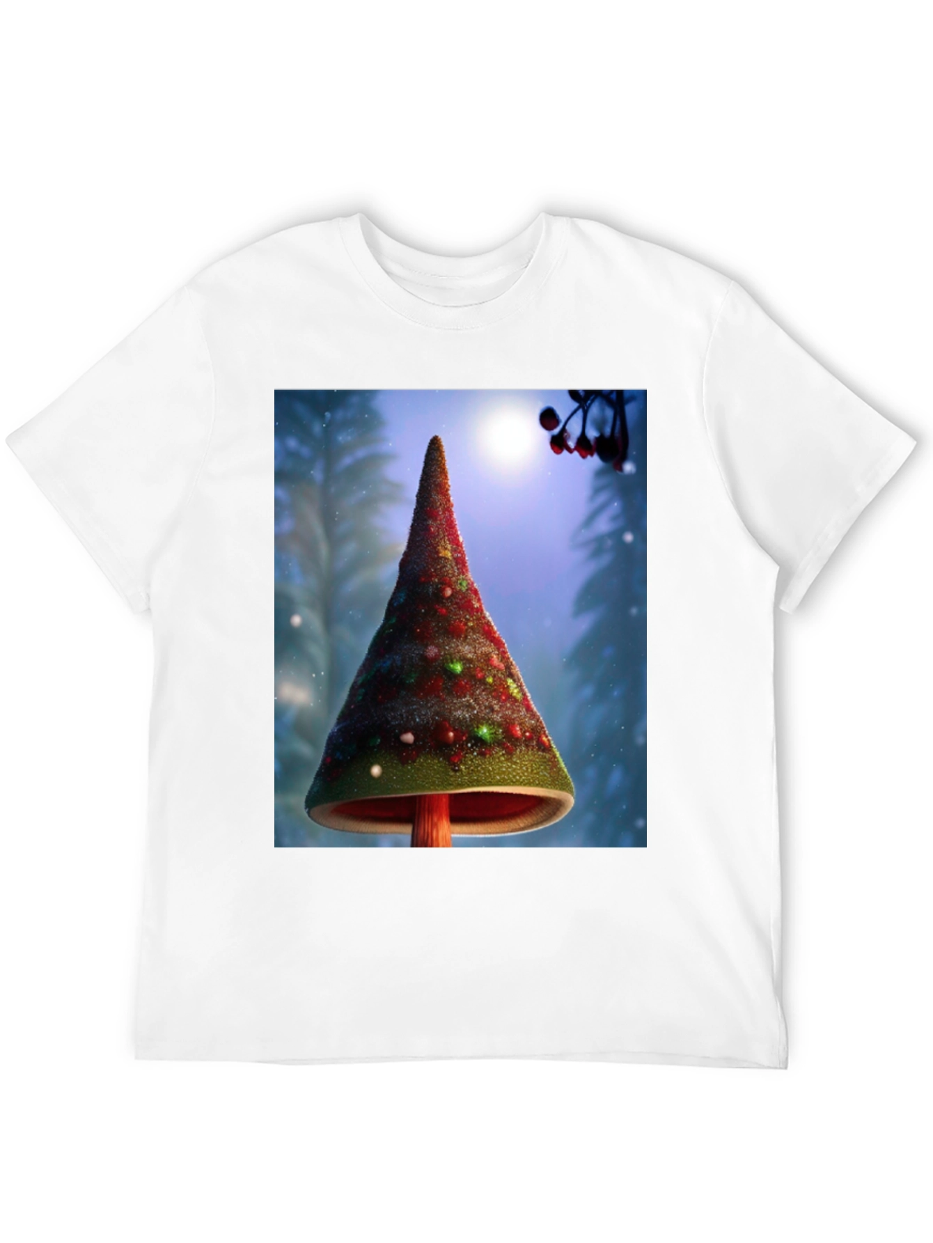 Christmas Tree Mushroom Graphic Tee