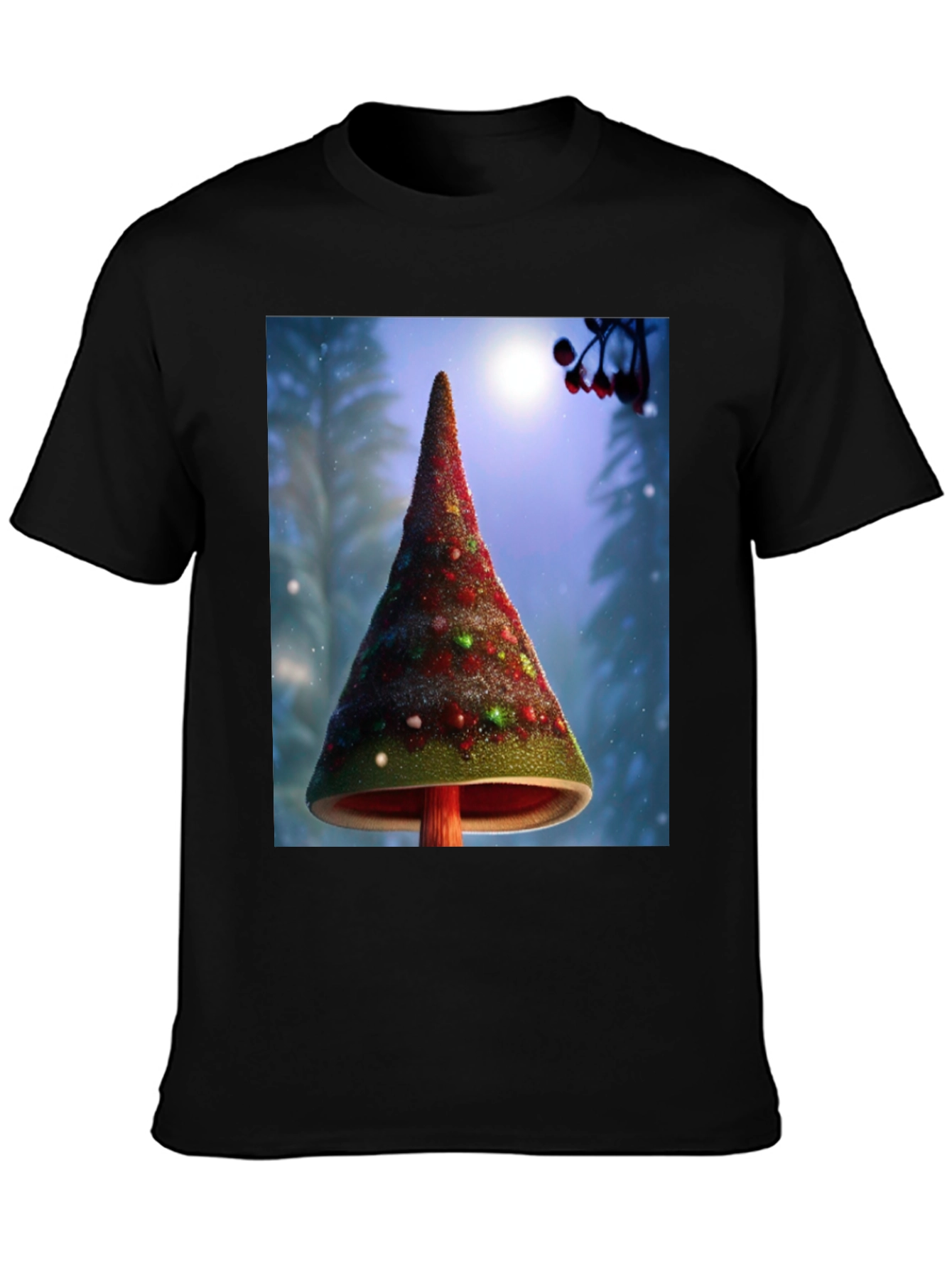 Christmas Tree Mushroom Graphic Tee