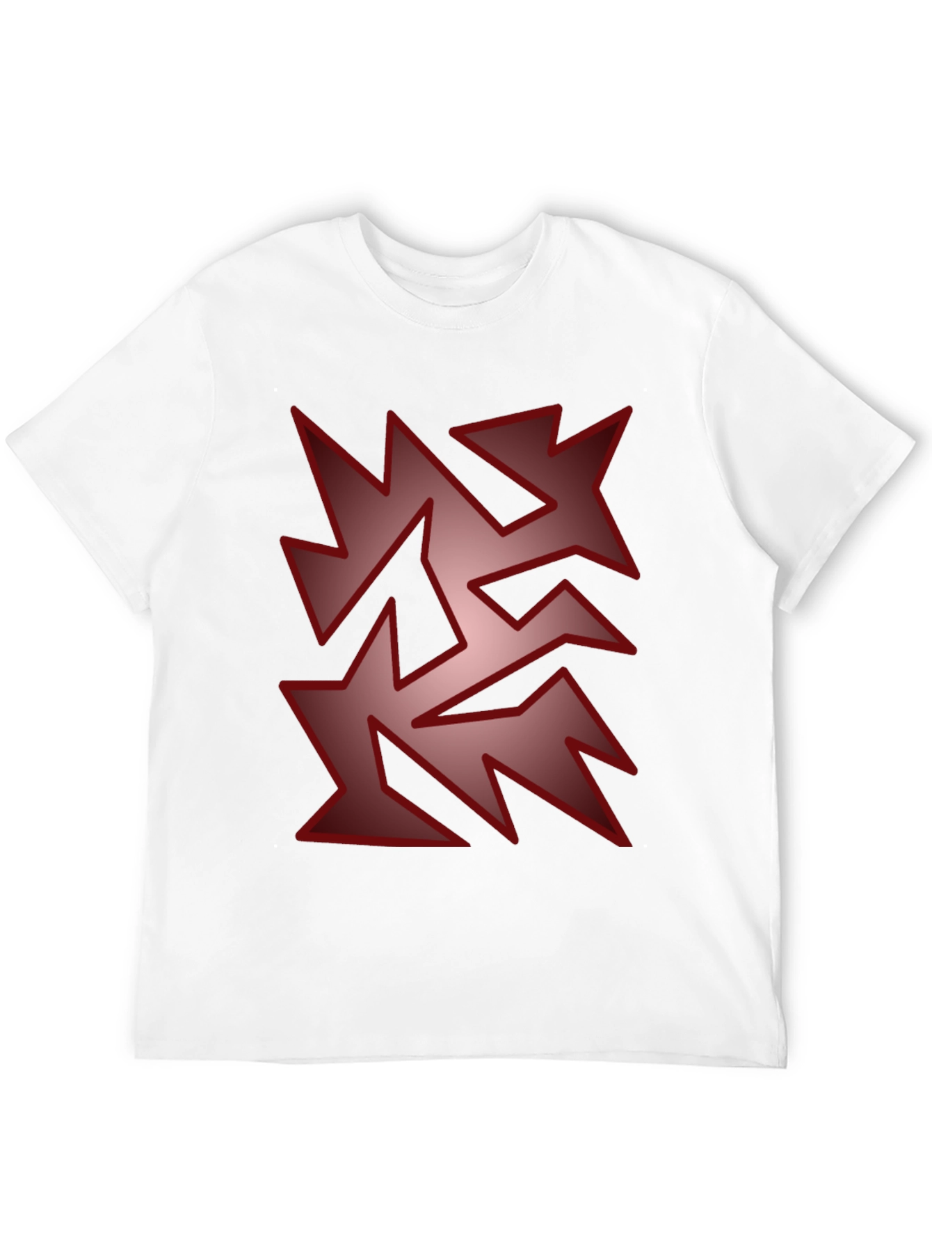 Edgy Geometric Graphic Print T-Shirt - Black