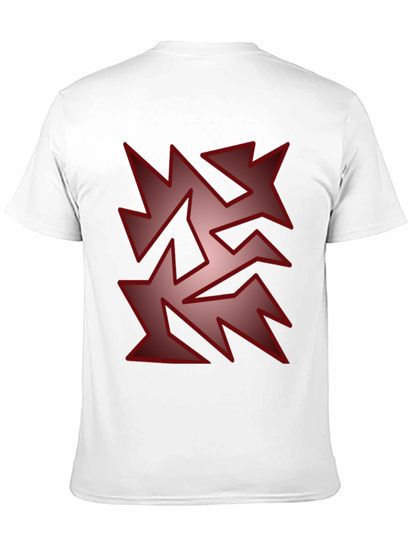 Edgy Geometric Graphic Print T-Shirt - Black