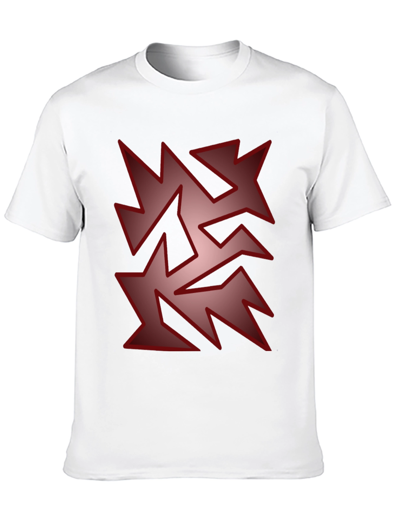 Edgy Geometric Graphic Print T-Shirt - Black