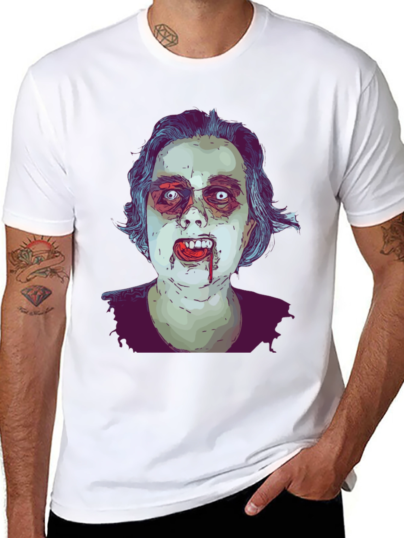 Zombie Graphic Tee - Horror Style T-Shirt