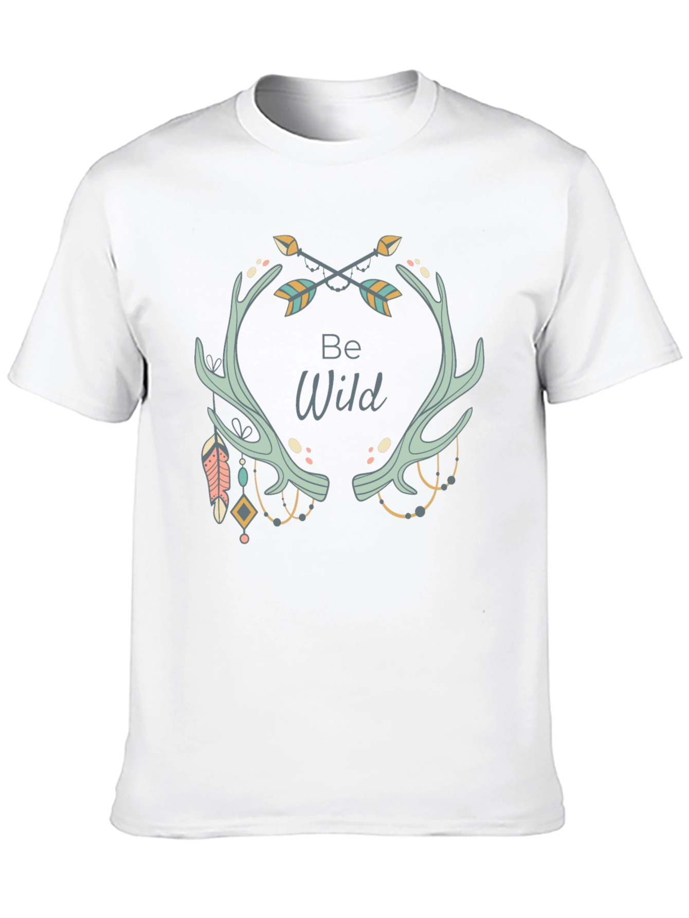 Be Wild Graphic Tee - Black Casual T-Shirt