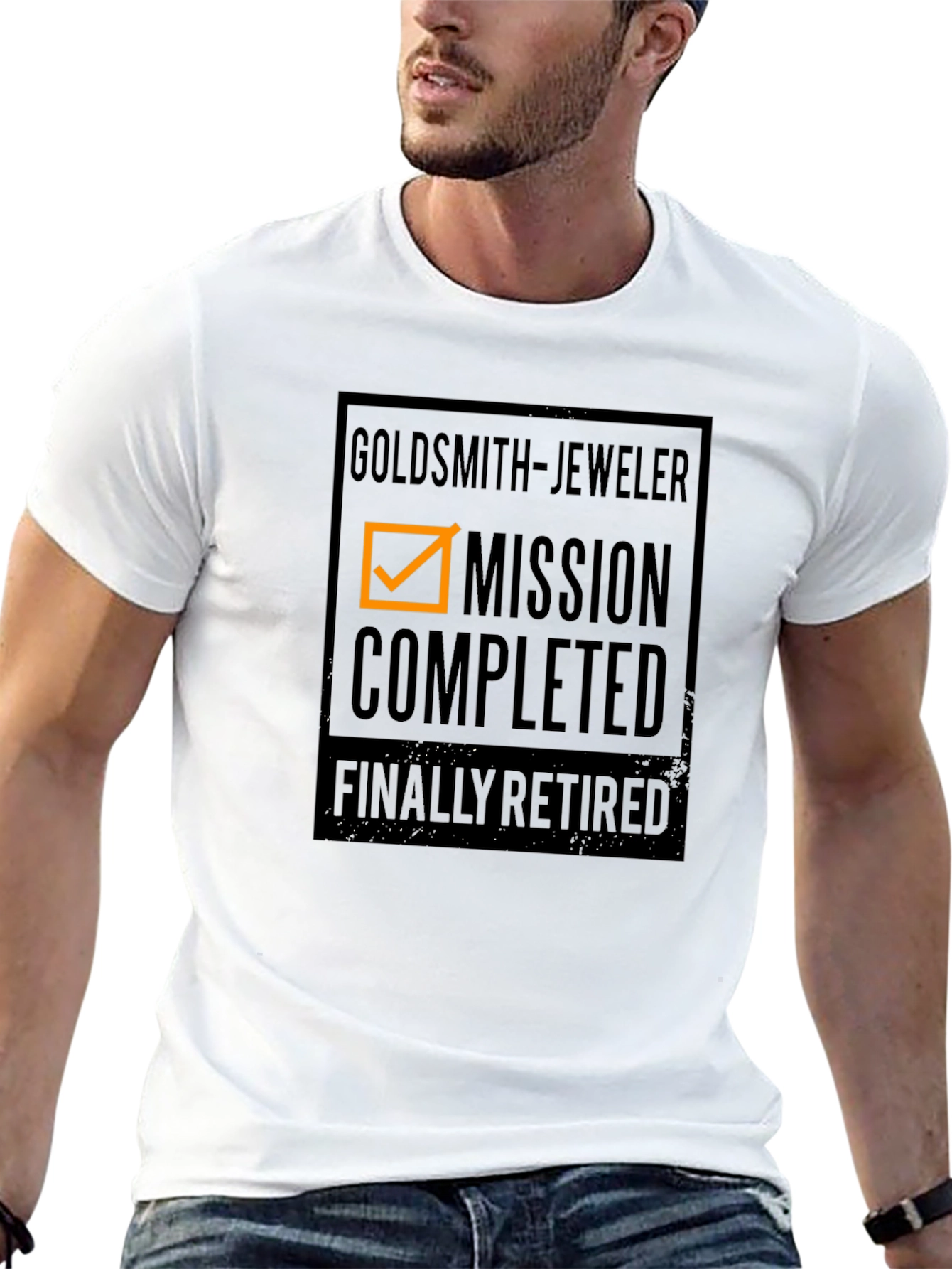 Goldsmith Jeweler Mission Completed Retired Black T-Shirt