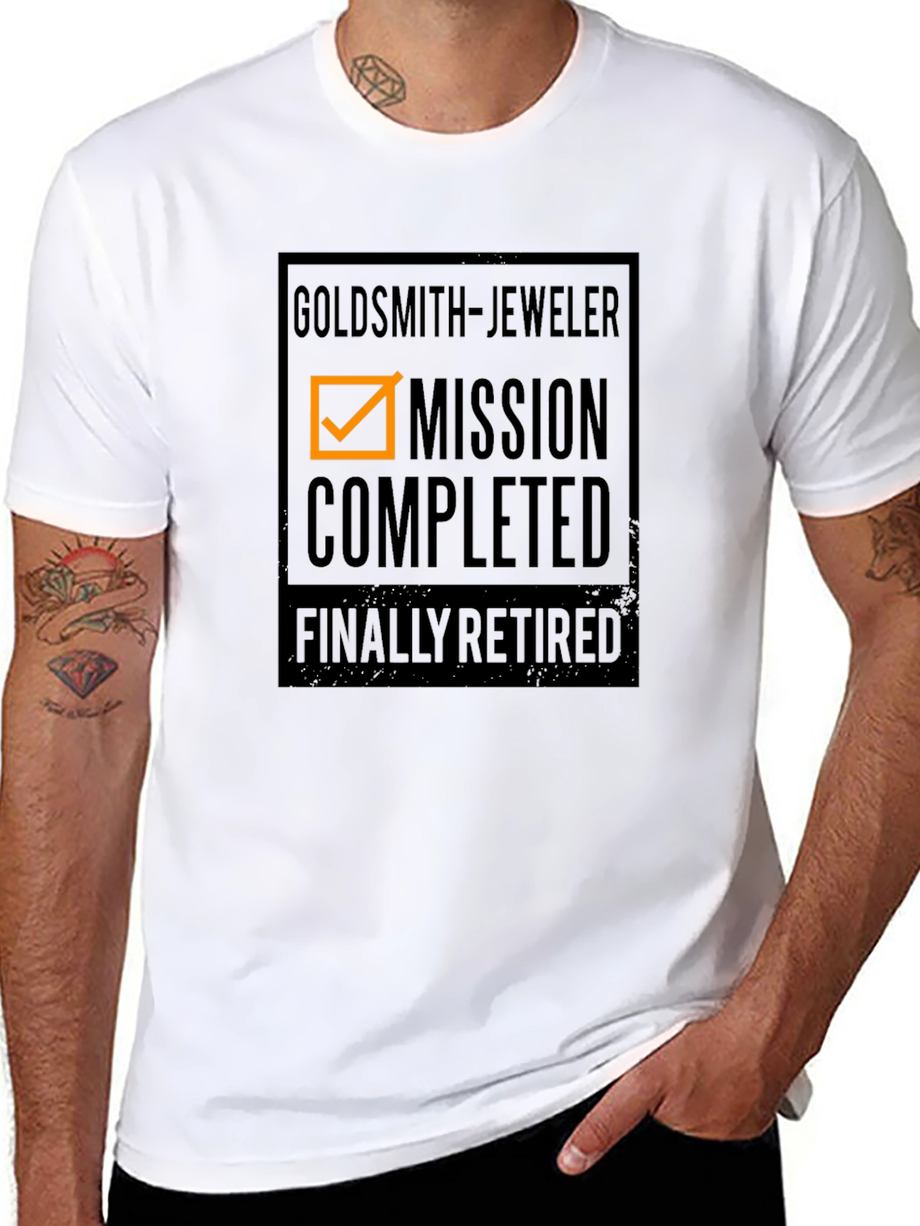 Goldsmith Jeweler Mission Completed Retired Black T-Shirt