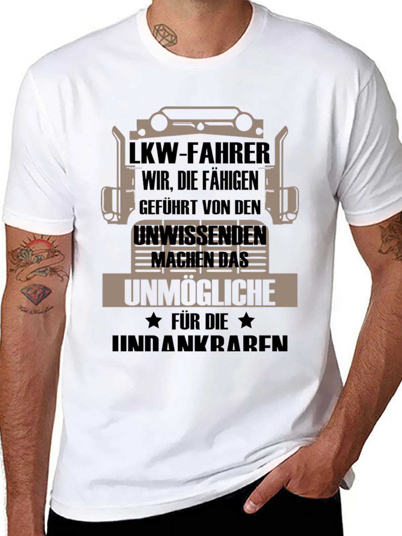 Truck Driver T-Shirt -  German Humor Graphic Tee