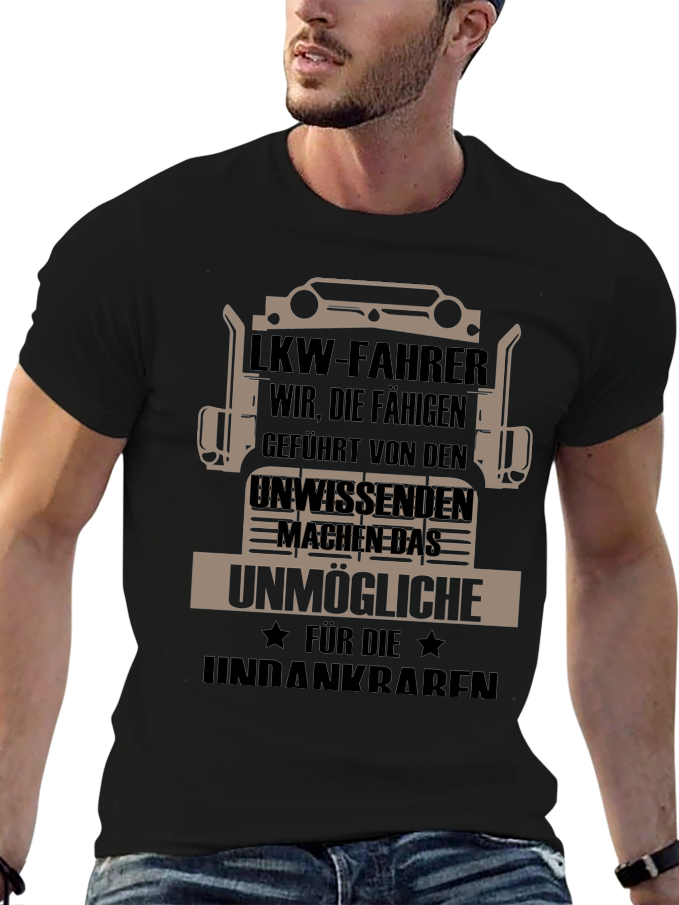 Truck Driver T-Shirt -  German Humor Graphic Tee