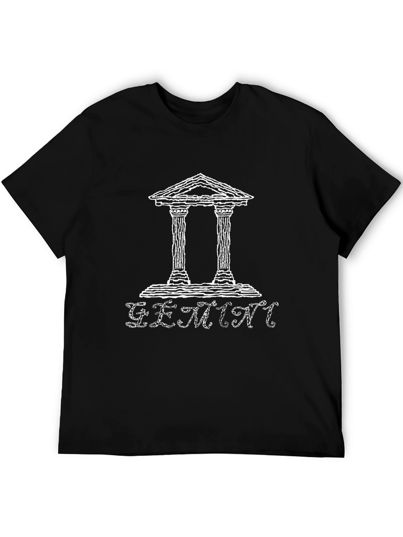 Gemini Zodiac Black T-Shirt - Stylish & Unique Design