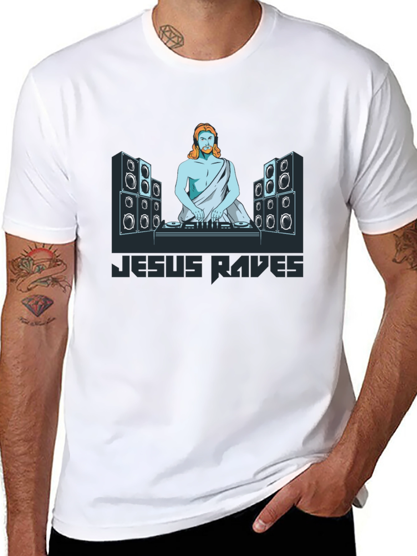 Jesus Raves Black T-Shirt