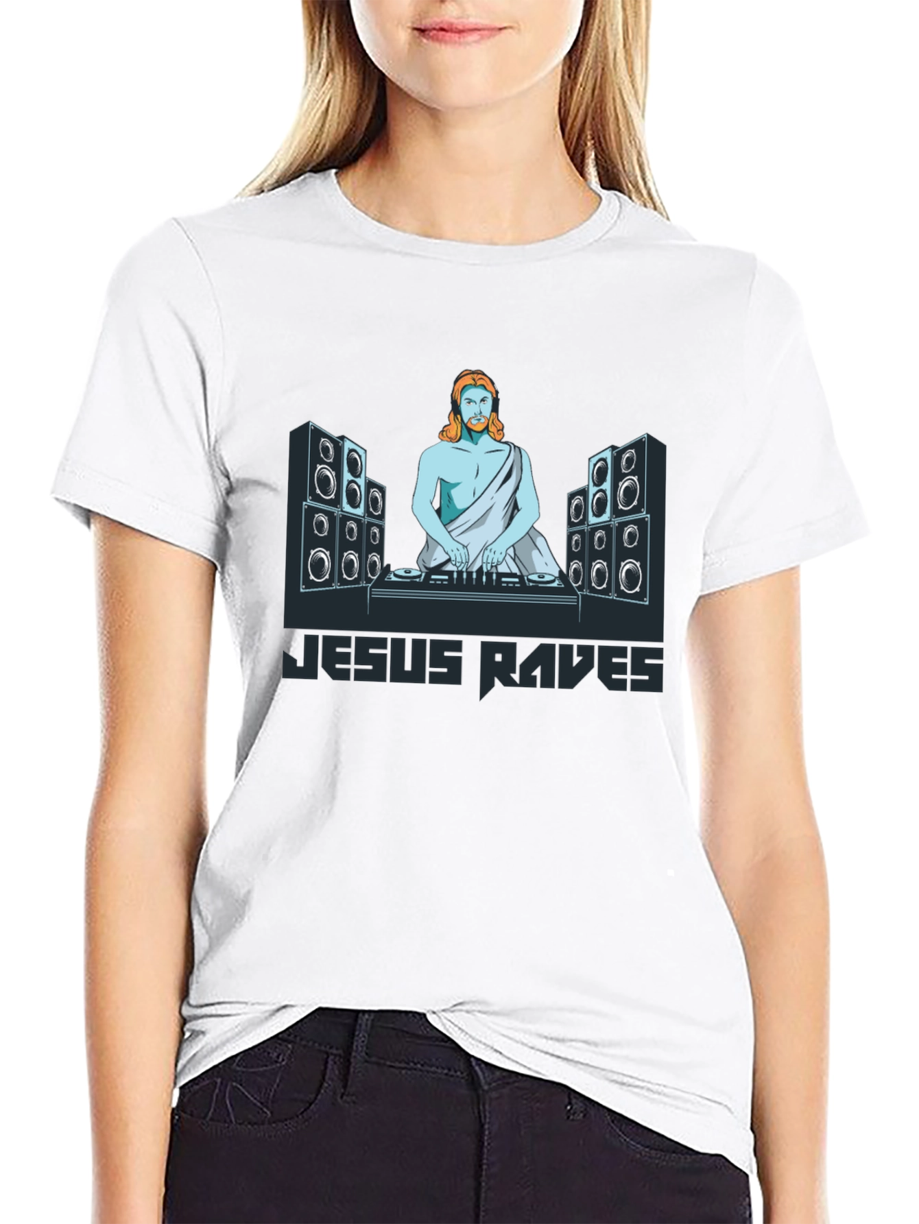 Jesus Raves Black T-Shirt