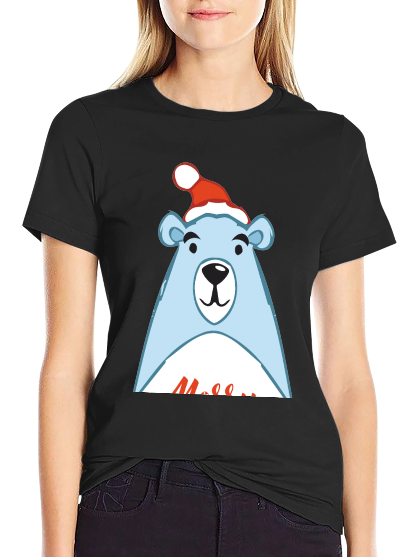 Festive Bear Graphic Tee - Holiday Style