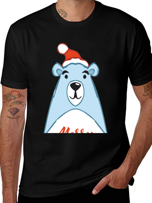 Festive Bear Graphic Tee - Holiday Style