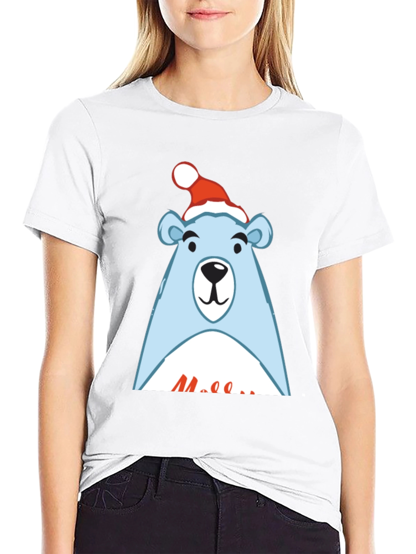 Festive Bear Graphic Tee - Holiday Style