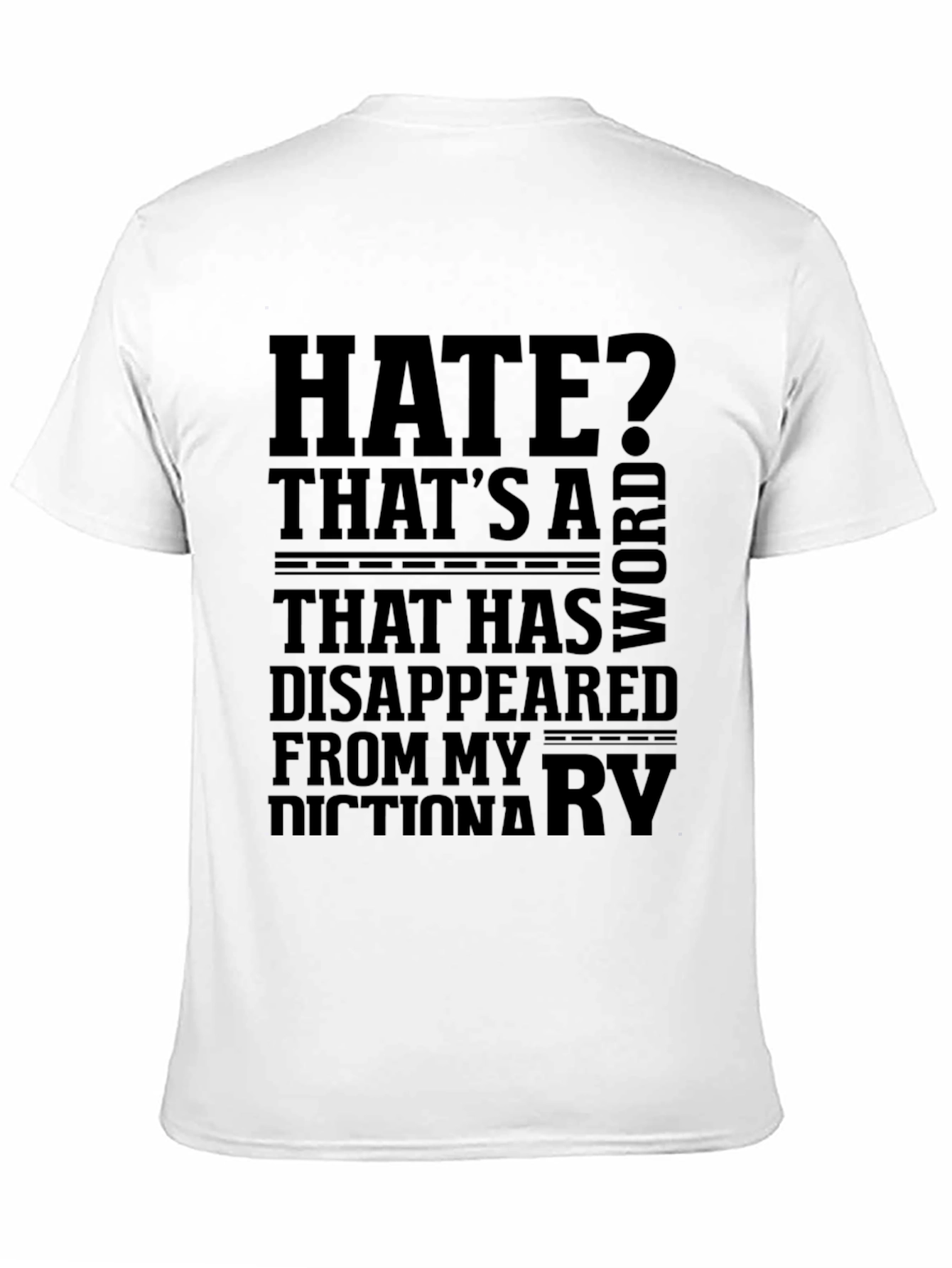 Hate Disappeared T-Shirt - Black Graphic Tee