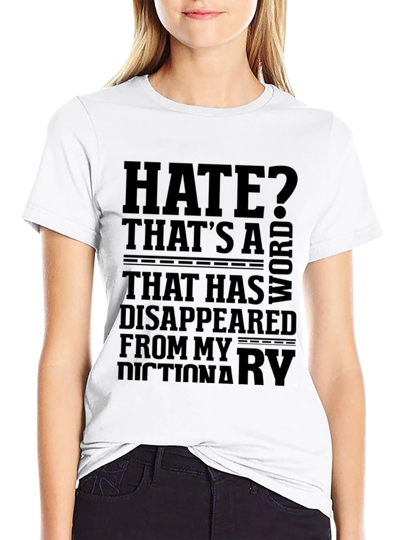 Hate Disappeared T-Shirt - Black Graphic Tee