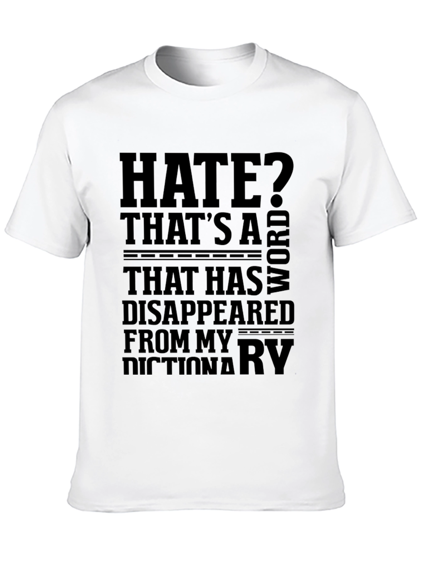 Hate Disappeared T-Shirt - Black Graphic Tee