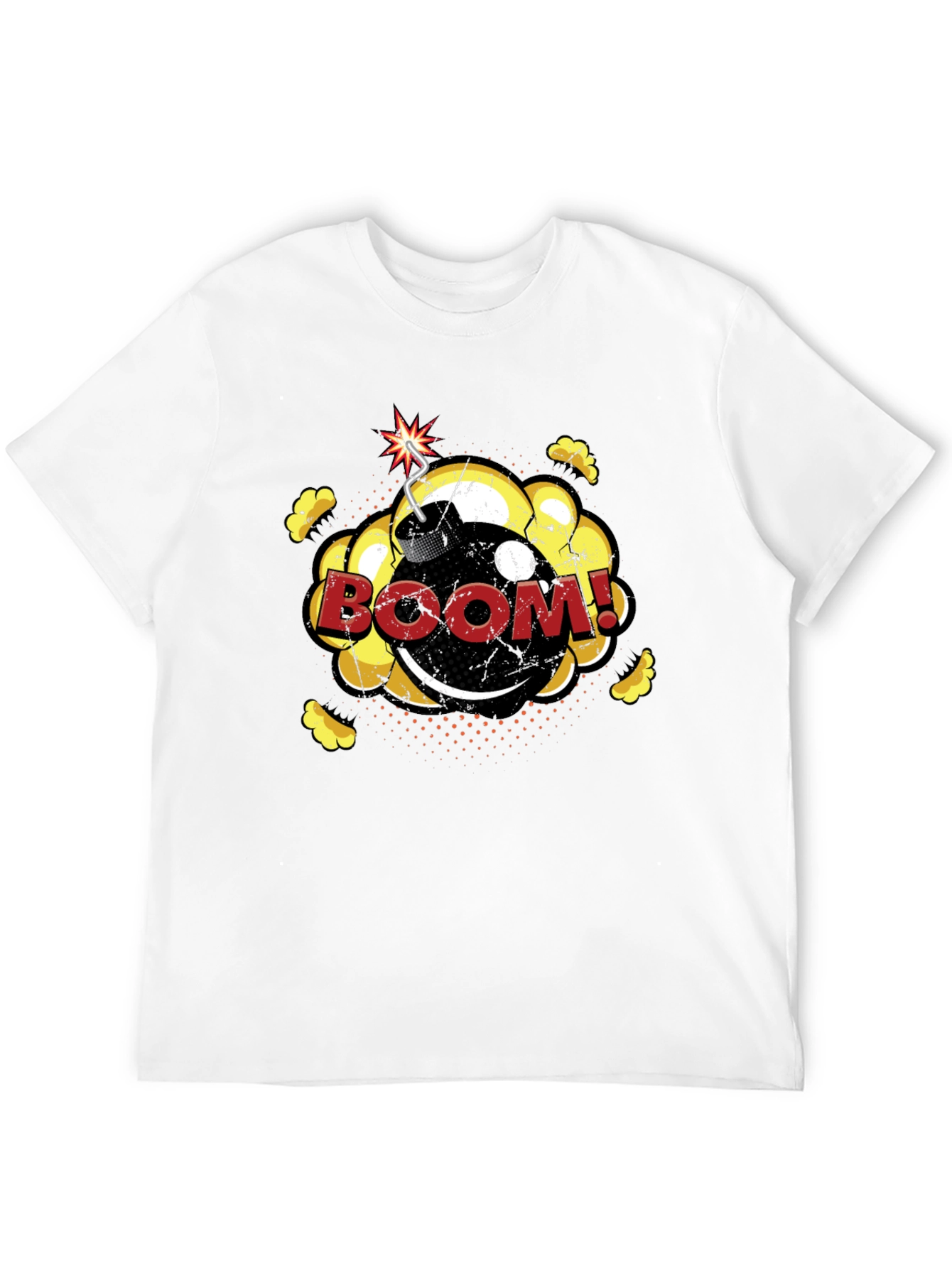 Boom Graphic T-Shirt - Fun Comic Style Black Tee