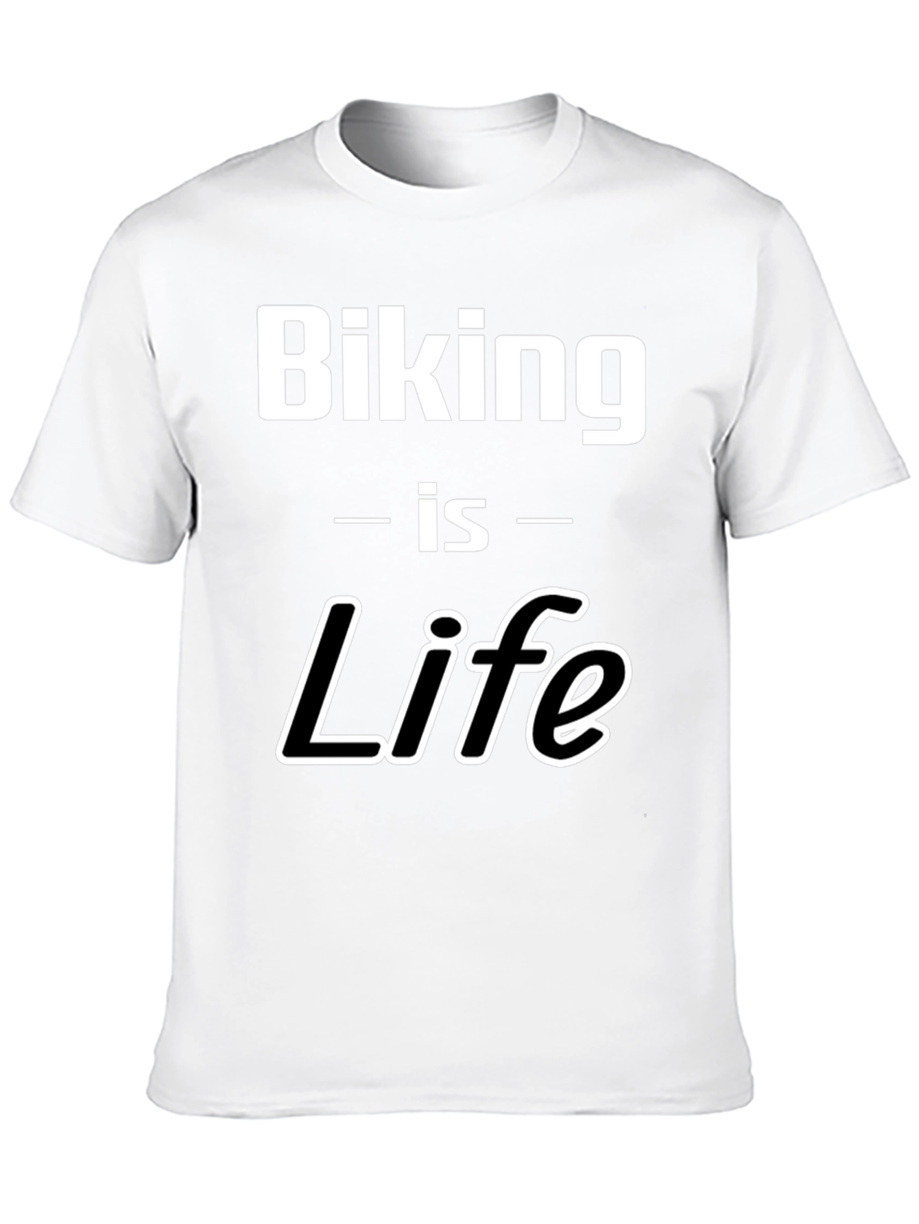Biking is Life Graphic Tee - Black Cotton